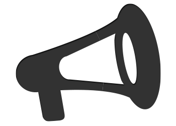 ICON: a black megaphone